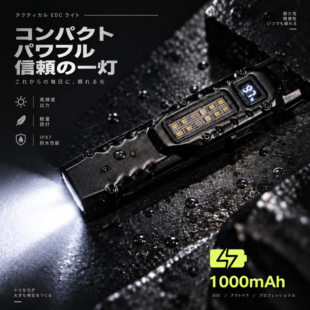 EDC27-FLASHLIGHT 1000mAh/1200Lumen