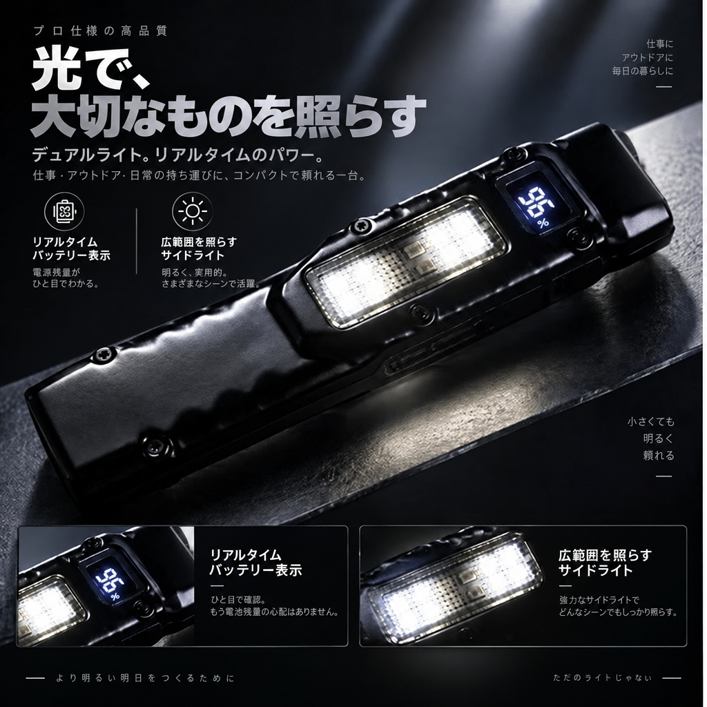 EDC27-FLASHLIGHT 1000mAh/1200Lumen